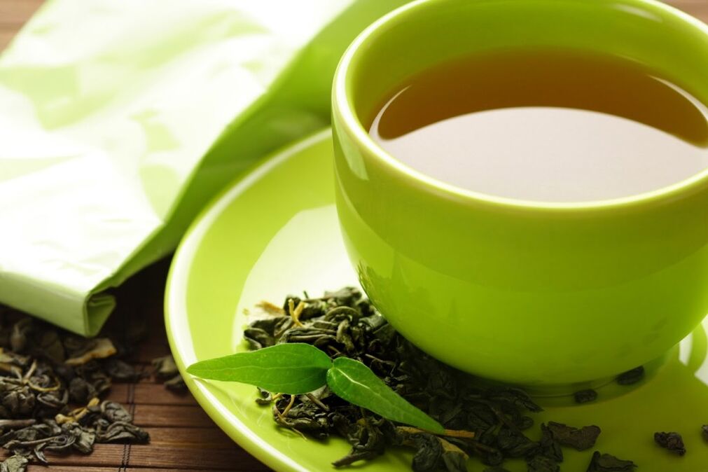 Grüner Tee für die japanische Ernährung